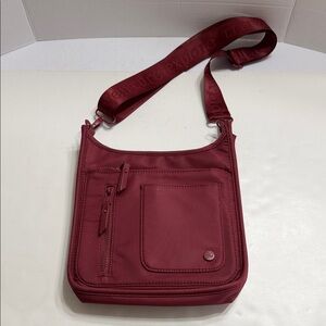 Explore Red Burgundy Messenger Bag with Adjustable Strap